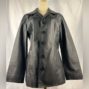 Black leather jacket